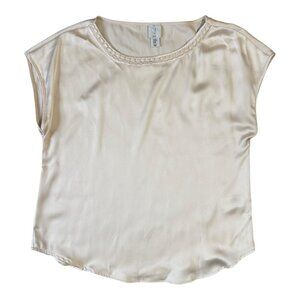 Joie Ivory Satin Blouse